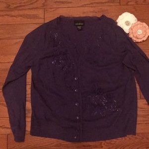 Lane Bryant Purple Cardigan